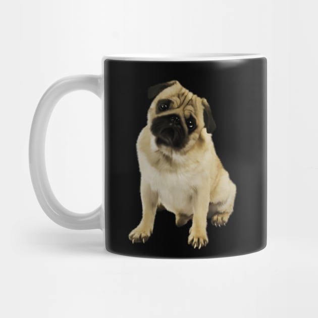 Pug Dog, Cream Pug Dog Lover by dukito